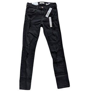 Nwt DENIM GOLD black high rise distressed jeans size 28x32